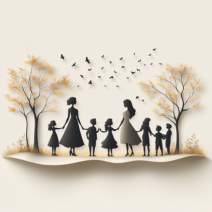 Family Connection Under Golden Trees