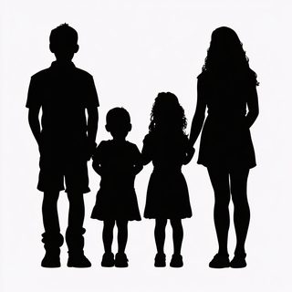 Family Of Four Silhouettes