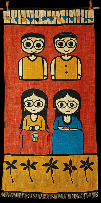Family Portrait Tapestry