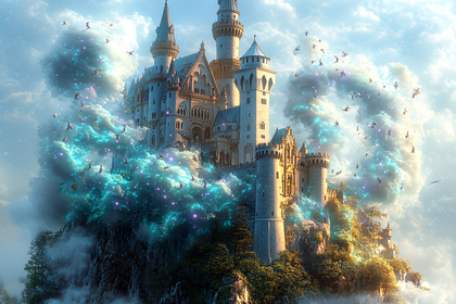 Fantasy Castle In The Clouds