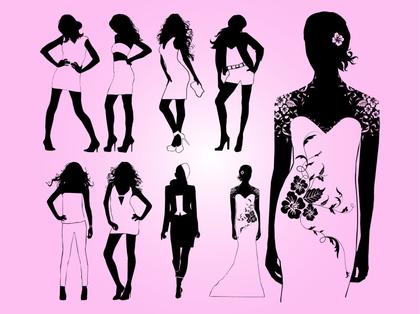 Diverse Collection of Ladies Vector Designs: From Apparel to Art