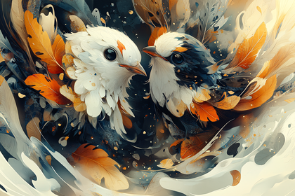 Feathered Birds Gaze