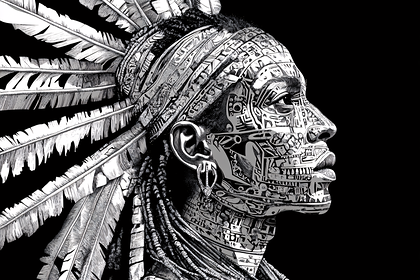 Feathered Face Portrait