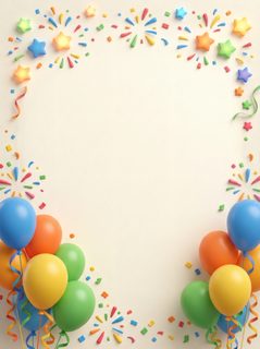 festive balloon border