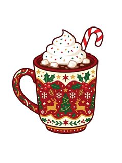 christmas hot chocolate mug