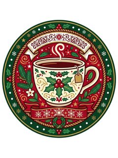 christmas tea cup