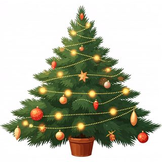potted christmas tree