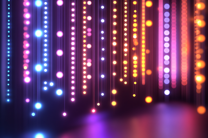 Festive Glowing Light Streaks