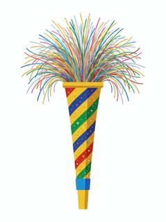 colorful party blower