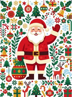 santa holiday pattern