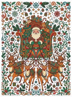santa-sleigh-reindeer
