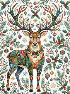 christmas reindeer illustration