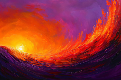 Fiery Abstract Swirl