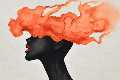 Fiery Afro Woman