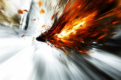 Fiery Bullet Explosion
