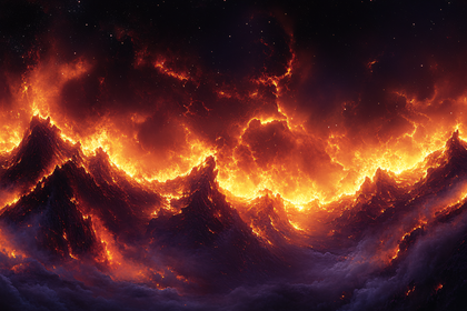 Fiery Celestial Mountains