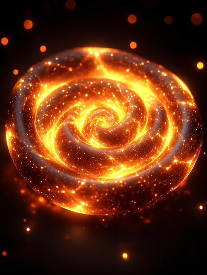Fiery Cosmic Spiral