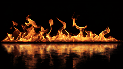 Fiery Flames Reflection