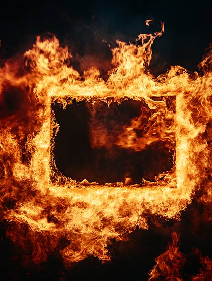Abstract Fiery Frame Design