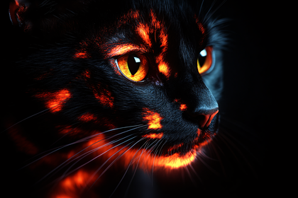 Fiery Gaze Cat