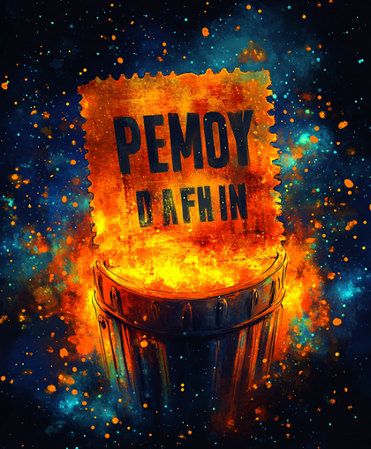 Fiery Message In Trash Bin