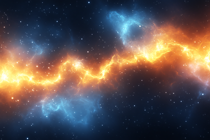 Fiery Nebula In Space