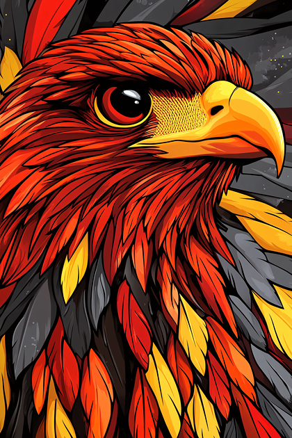 Fiery Phoenix Portrait