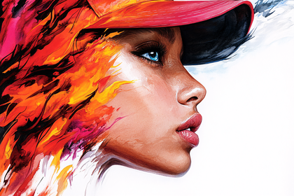 Fiery Profile Portrait