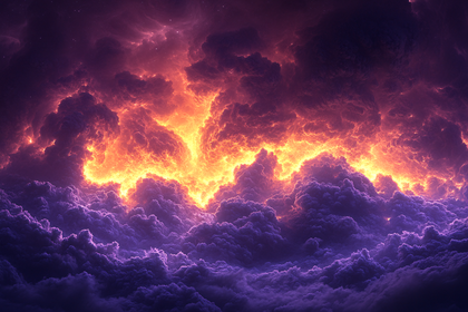 Fiery Purple Cloudscape