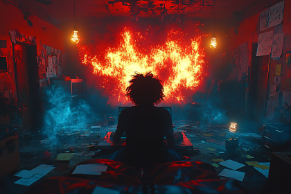 Fiery Screen Chaos