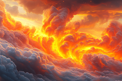 Fiery Skies Above