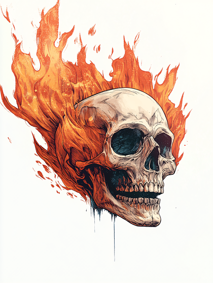 Fiery Skull