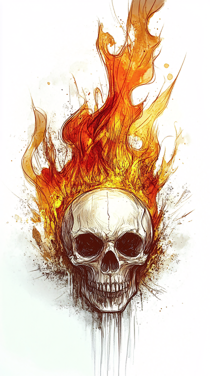 Fiery Skull