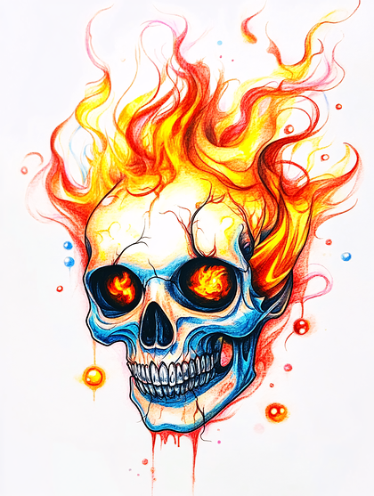 Fiery Skull
