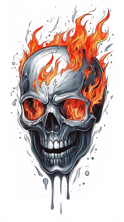 Fiery Skull