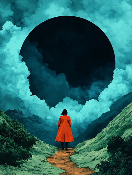 Figure Approaching The Void