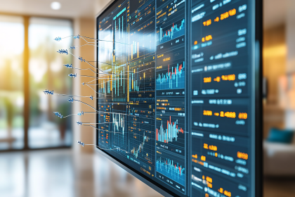 Financial Data Display on Screen