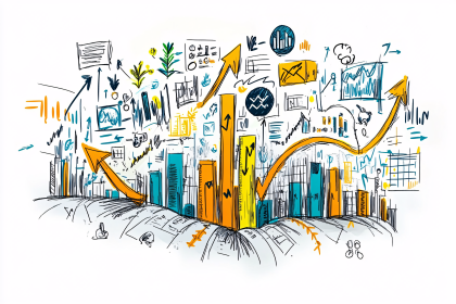 Financial Growth Doodle