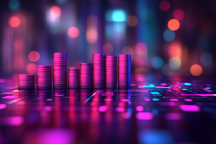 Financial Growth in Neon Hues