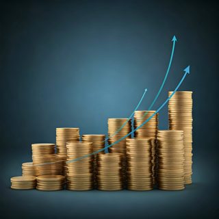 growing coin stacks