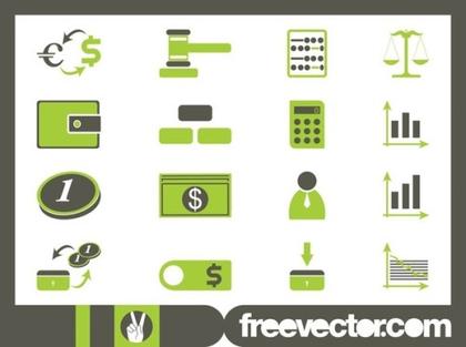 Financial Icon Set Free Vector