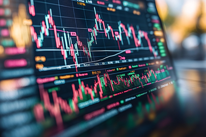 Financial Market Analysis on Screen