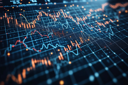 Financial Market Candlestick Chart