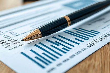 Financial Report With Pen
