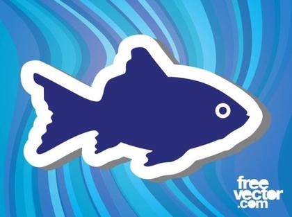 Fish Sticker Free Vector