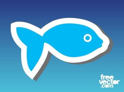 Fish Sticker Template Free Vector