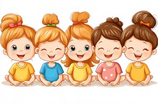 Five Cheerful Baby Girls