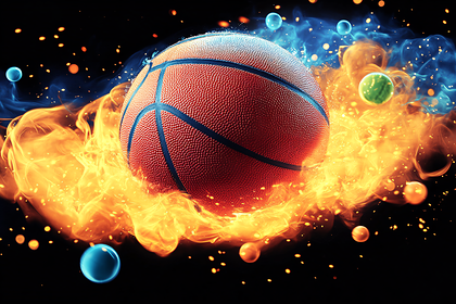 Flaming Basketball