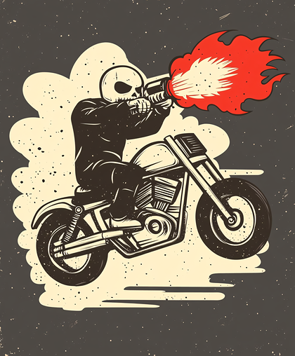 Flaming Skull Rider
