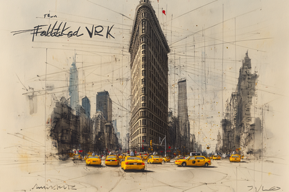 Flatiron Building New York City Sketch